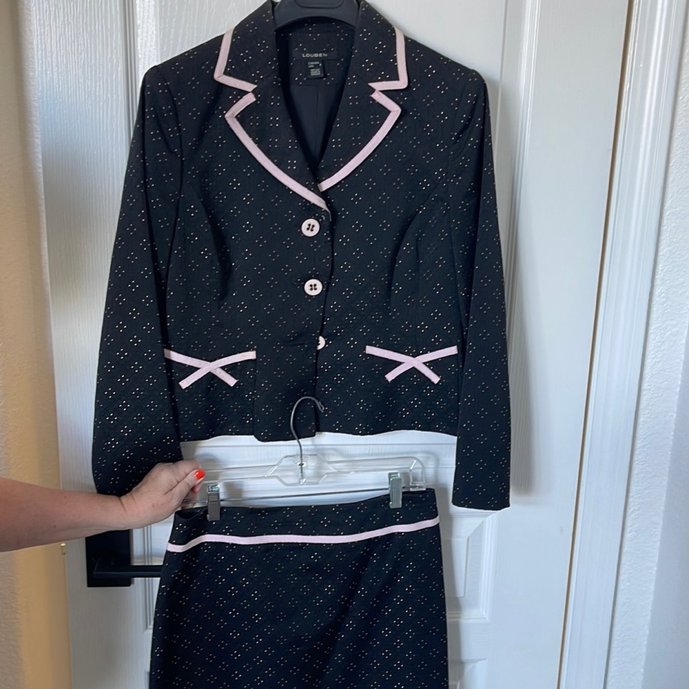 Vintage Pencil Skirt with Cropped Blazer
